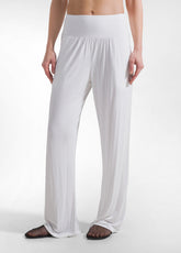 PANTALONE DRITTO IN VISCOSA STRETCH BIANCO - WHITE | DEHA