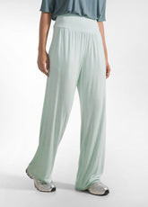 Straight Pants In Stretch Viscose - Green - JADE GREEN | DEHA