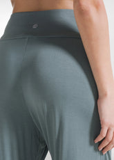 PANTALONE DRITTO IN VISCOSA STRETCH VERDE - TEAL GREEN | DEHA