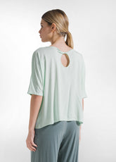 T-SHIRT FLUIDA IN VISCOSA VERDE - JADE GREEN | DEHA