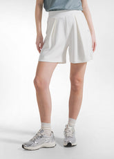 SHORTS PLISSETTATI IN MODAL SOFT TOUCH BIANCO - MILK WHITE | DEHA
