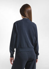 BOMBER FULL ZIP IN MODAL SOFT TOUCH NERO - BLACK | DEHA