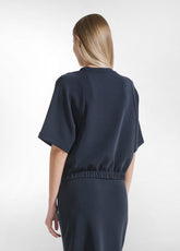 Modal Short-Sleeve Sweatshirt - Black - BLACK | DEHA