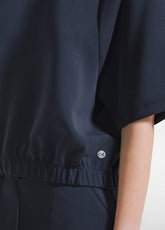 Modal Short-Sleeve Sweatshirt - Black - BLACK | DEHA