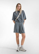 GREEN MODAL SHORT-SLEEVED SWEATSHIRT AND PLEATED SHORTS - Everyday Sets | DEHA