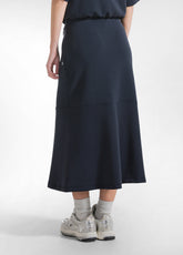 SHORT-SLEEVED SWEATSHIRT AND MODAL SKIRT SET IN BLACK - | DEHA