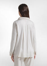 SATIN POLO SWEATSHIRT AND STRAIGHT-LEG PANTS SET WITH BEIGE GRADIENT EFFECT - | DEHA