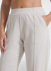 SATIN POLO SWEATSHIRT AND STRAIGHT-LEG PANTS SET WITH BEIGE GRADIENT EFFECT - Everyday Sets | DEHA