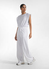 TUTA JUMPSUIT IN JERSEY CON APERTURA SUL RETRO BIANCO - Vestiti, Gonne e Tute | DEHA