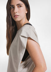 Jersey Jumpsuit With Back Opening - Beige - Organic Cotton | DEHA