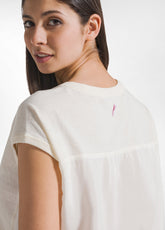COMBINED SILK TOP - WHITE - CREAM | DEHA
