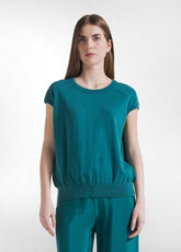 Kombiniertes Seidentop - Gruen - Sweatshirts und Pullover | DEHA