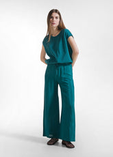 Kombiniertes Seidentop - Gruen - Sweatshirts und Pullover | DEHA