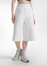 SET AUS SWEATSHIRT UND BERMUDA AUS BAUMWOLL-SCUBA IN WHITE - | DEHA