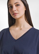 T-SHIRT LOOSE-FIT IN JERSEY ORGANICO BLU - BLUE NIGHT | DEHA