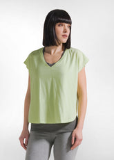 T-SHIRT LOOSE-FIT IN JERSEY ORGANICO GIALLO - LIME | DEHA