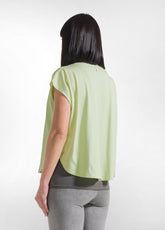 T-SHIRT LOOSE-FIT IN JERSEY ORGANICO GIALLO - LIME | DEHA
