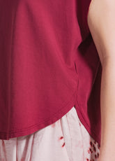 T-SHIRT LOOSE-FIT IN JERSEY ORGANICO ROSSO - CHERRY RED | DEHA