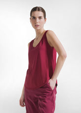 TOP COMFORT IN JERSEY ORGANICO ROSSO - CHERRY RED | DEHA
