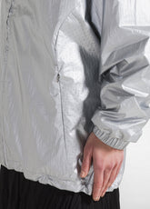 Sports Jacket With Hood And Metallic Details - Grey - METALLIC SILVER | DEHA