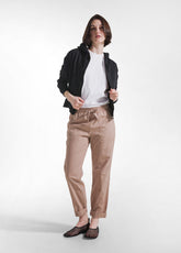 TOP CON MANICHE IN SATIN E CORPO IN JERSEY BIANCO - WHITE | DEHA