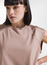 BROWN SATIN TOP AND SKIRT SET - | DEHA