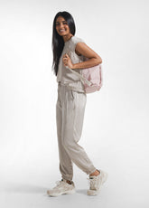 PANTALONI JOGGER IN SATIN BEIGE | DEHA