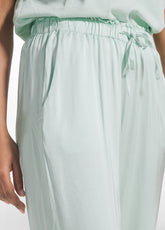 GREEN JERSEY AND SATIN TOP AND JOGGER SET - Everyday Sets | DEHA