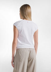 Light Cotton Top With Silk Layers - White - WHITE | DEHA