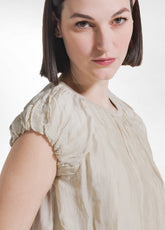 Light Cotton Top With Silk Layers - Multicolor - CLAY BEIGE | DEHA