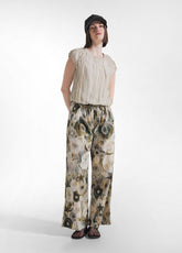 TOP IN COTONE LEGGERO CON STRATI IN SETA BEIGE - Camicie & Bluse | DEHA