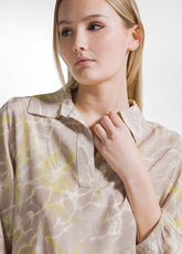 ABITO CHEMISIER IN VISCOSA HABUTAI ALLOVER BEIGE | DEHA
