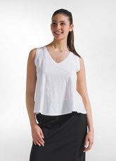Fluid Flame Jersey Top - Weiss - WHITE | DEHA