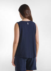 Fluid Flame Jersey Top - Blue - BLUE NIGHT | DEHA