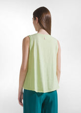 TOP FLUIDO IN JERSEY FIAMMATO GIALLO - LIME | DEHA