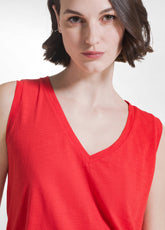 TOP FLUIDO IN JERSEY FIAMMATO ROSSO - POPPY RED | DEHA