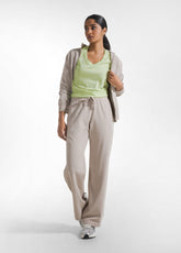 Yellow Flammé T-Shirt with wide V-Neck - LIME | DEHA