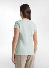 FLAMME V-NECK T-SHIRT - GREEN - JADE GREEN | DEHA