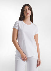 White Slub Cotton T-Shirt - DEHA ESSENTIALS | DEHA