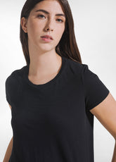T-SHIRT IN COTONE FLAMMÈ NERO - BLACK | DEHA