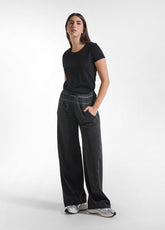 T-SHIRT IN COTONE FLAMMÈ NERO - BLACK | DEHA