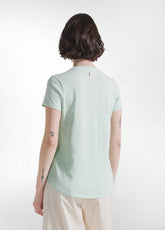 T-SHIRT IN COTONE FLAMMÈ VERDE - JADE GREEN | DEHA