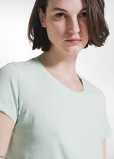 T-SHIRT IN COTONE FLAMMÈ VERDE - JADE GREEN | DEHA