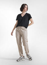 T-SHIRT FLAMMÈ SCOLLO AMPIO NERO - Top & T-shirts | DEHA