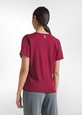 T-SHIRT FLAMMÈ SCOLLO AMPIO ROSSO - CHERRY RED | DEHA
