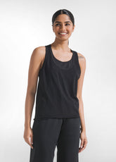 JERSEY TANK TOP WITH MESH DETAILS BLACK - Leisurewear | DEHA