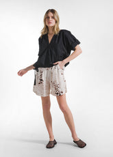BLUSA IN MUSSOLA DI COTONE LEGGERA NERO - Camicie & Bluse | DEHA