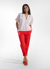 BLUSA IN MUSSOLA DI COTONE LEGGERA ROSA - Camicie & Bluse | DEHA