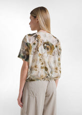 TOP ALL OVER IN MUSSOLA DI COTONE VERDE - GREEN ANEMONE | DEHA