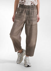 Balloon Denim Effect Pants - Black - DIGITAL BLACK DENIM | DEHA